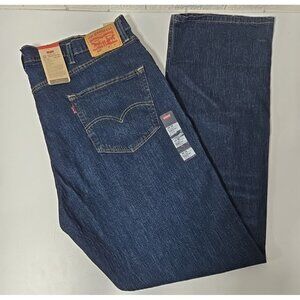 Levi's Men's Big & Tall 505 Regular Fit dark blue Jeans denim, 44W x 36L  NEW